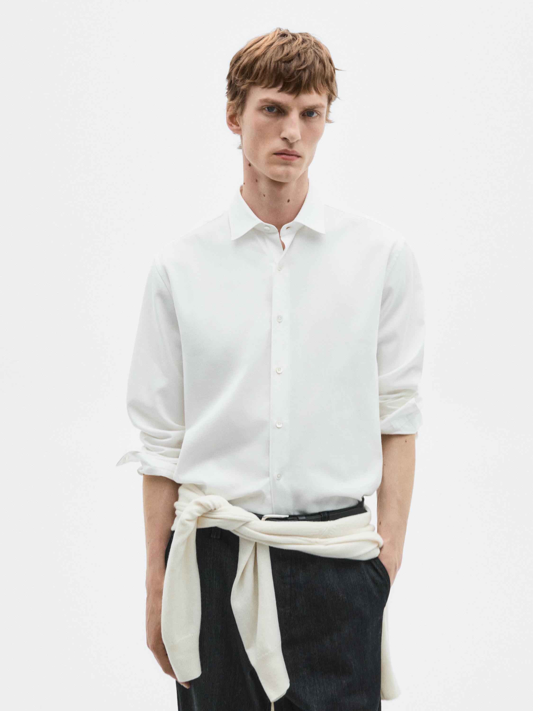 Chemise en coton mélangé regular fit - LIMITED